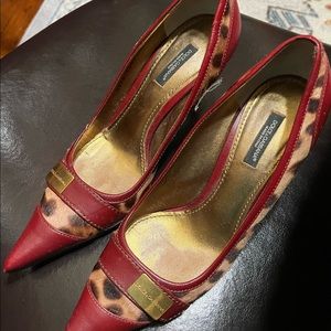 Dolce & Gabbana Leather & Leopard Heels